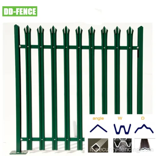 BS1722-12 W Palisade Fence con rivestimento in polvere pallida.